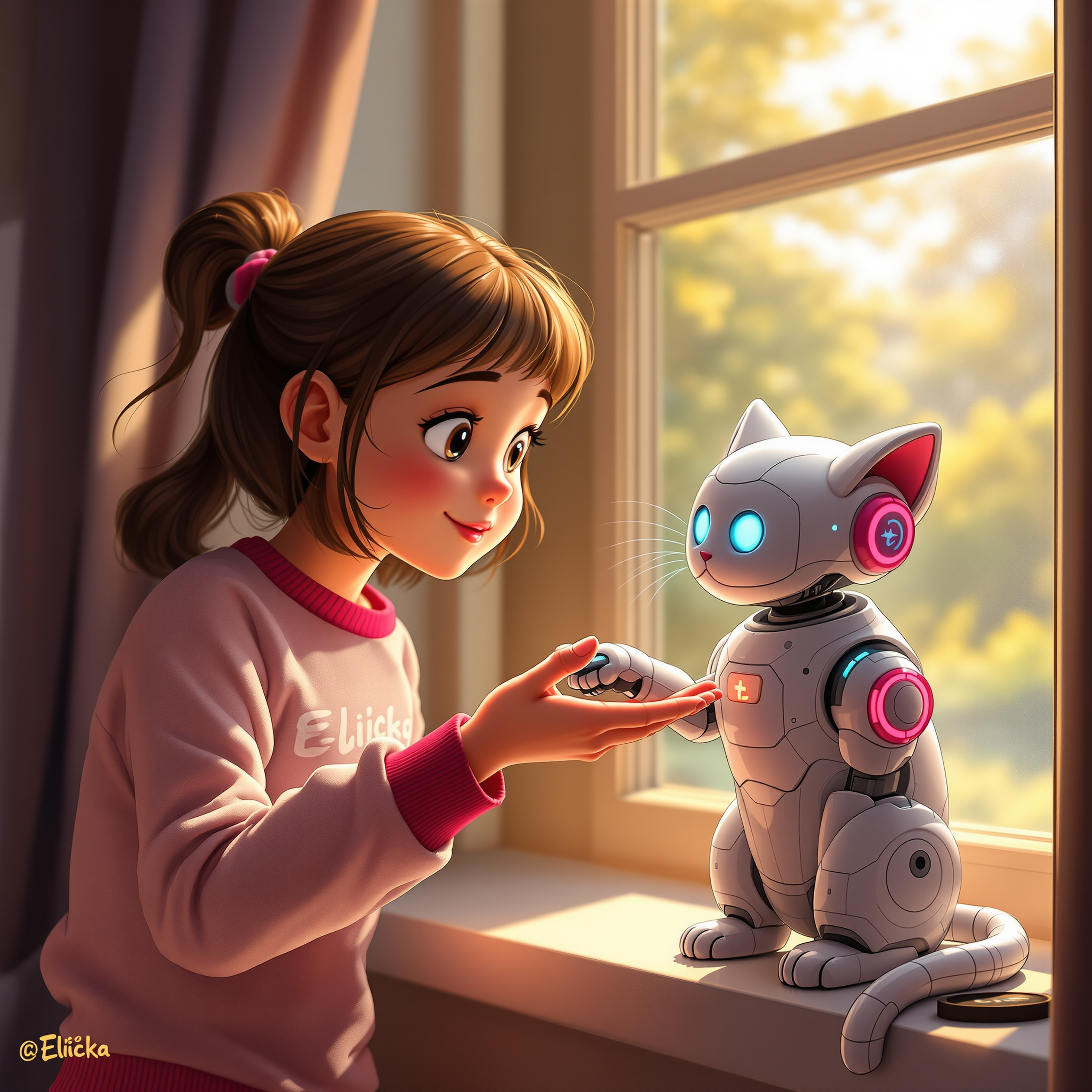 Eliška a robot Blip