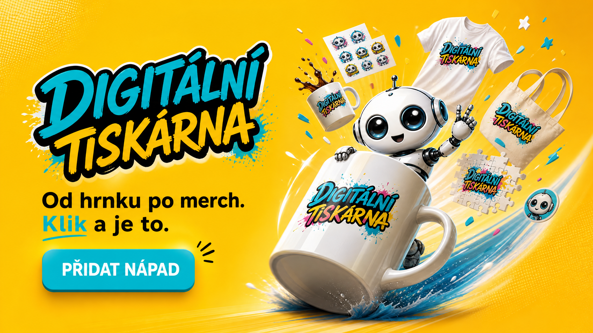 Digitální tiskárna - od hrnku po merch