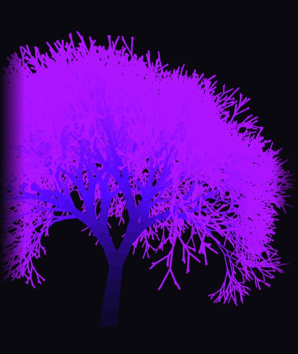 The living CzechAI tree — a bioluminescent 3D tree, symbol of our growing ecosystem