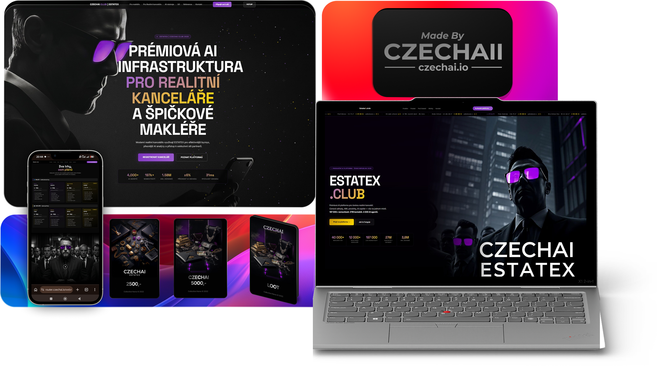 EstateX — prémiová AI infrastruktura pro realitní kanceláře a špičkové makléře