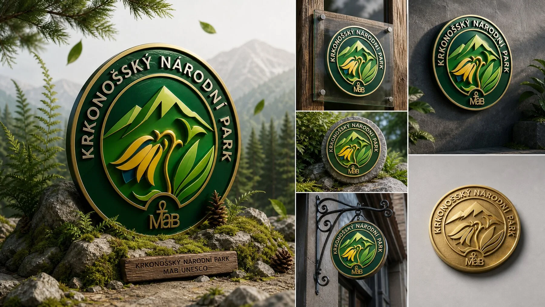 Značka na signage mockupech